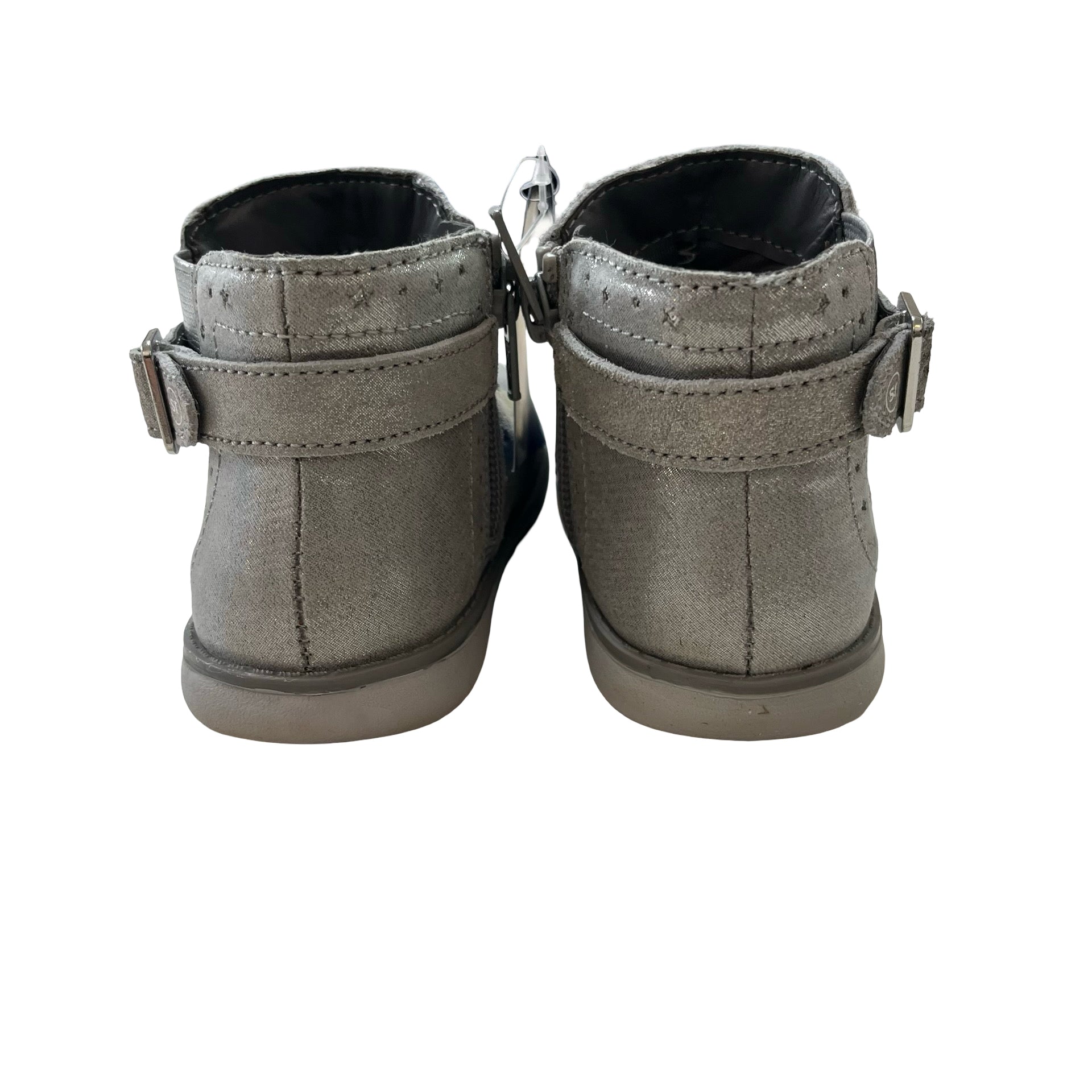 Stride Rite Silver Metallic 'Srt Agnes' Ankle Boots New in Box w/ Tags - 8 WIDE