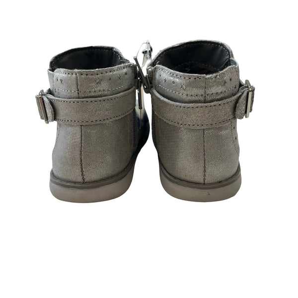 Stride Rite Silver Metallic 'Srt Agnes' Ankle Boots New in Box w/ Tags - 8 WIDE