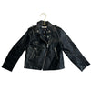 H&M Black Faux Leather Motocycle Jacket - Size 4