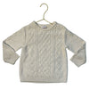 Hanna Andersson Ivory Cotton Cable-Knit Sweater - Size 4