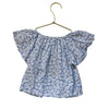 Crewcuts Light Blue Flower Print Top - Size 3