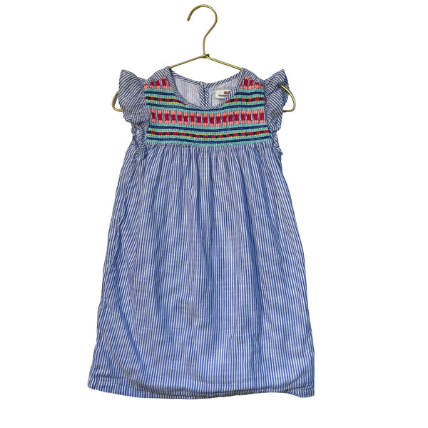 Vineyard Vines Blue Striped Embroidered Dress - Size 5