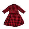 Young Hearts Red & Black Check Flannel Dress - Size 6