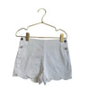 Jacadi White Scallop Hem Shorts - Size 6A