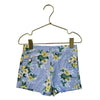 Janie and Jack Light Blue, Yellow, Green Floral Shorts - Size 3
