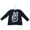 Chaser Black Peace Graffiti Graphic Shirt - Size 4