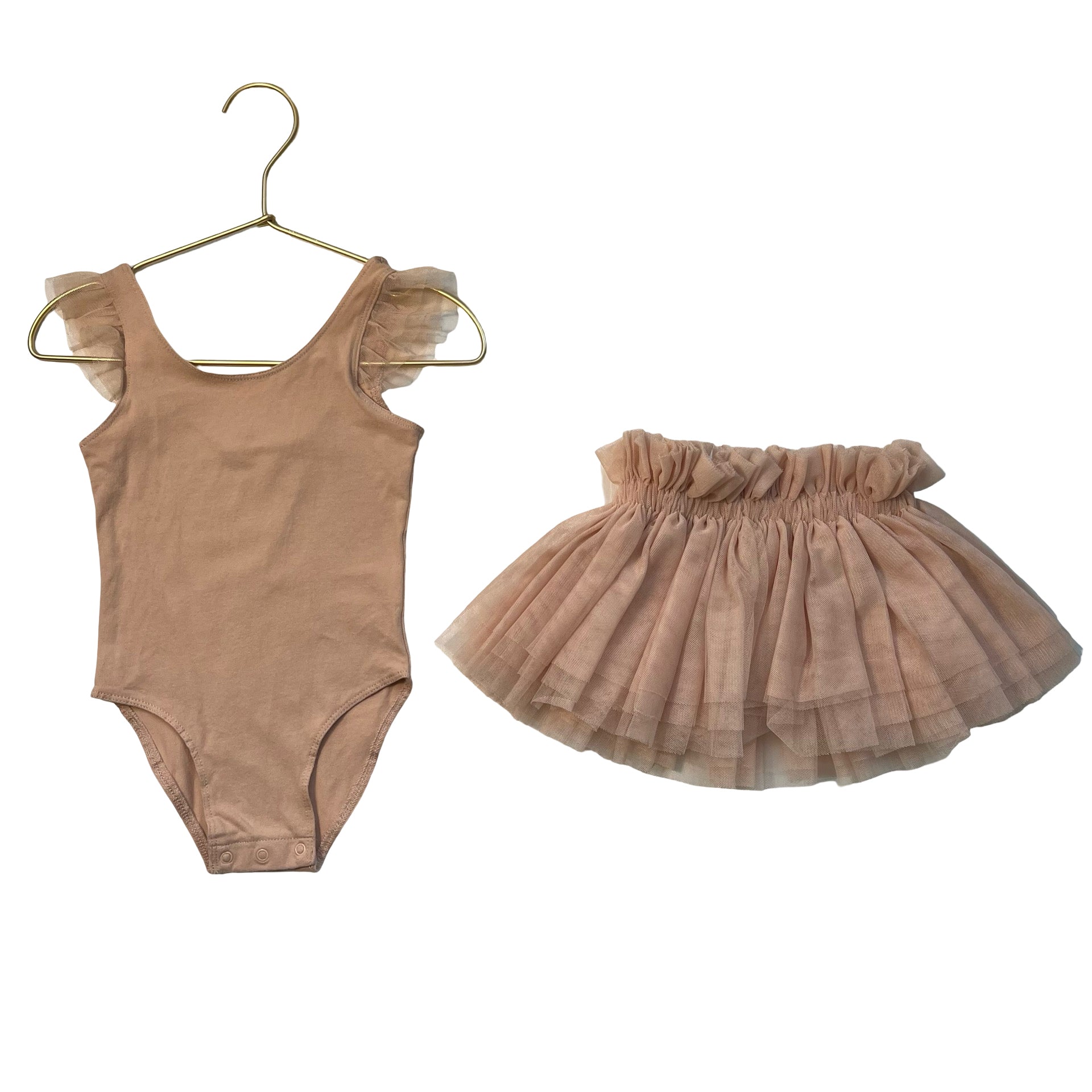 Noralee Peach Bodysuit & Tulle Skirt Set - Size 18 Mo
