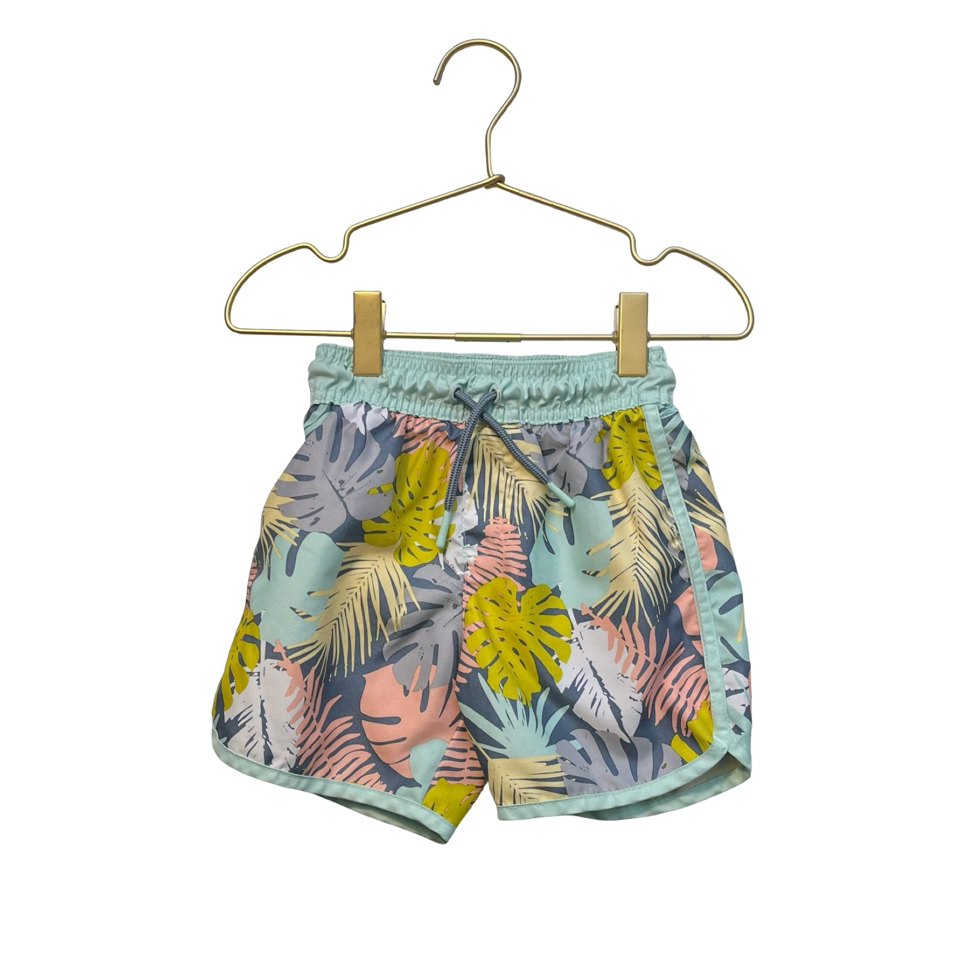 Cat & Jack Tropical Leaf Print Swim Shorts - Size 3T