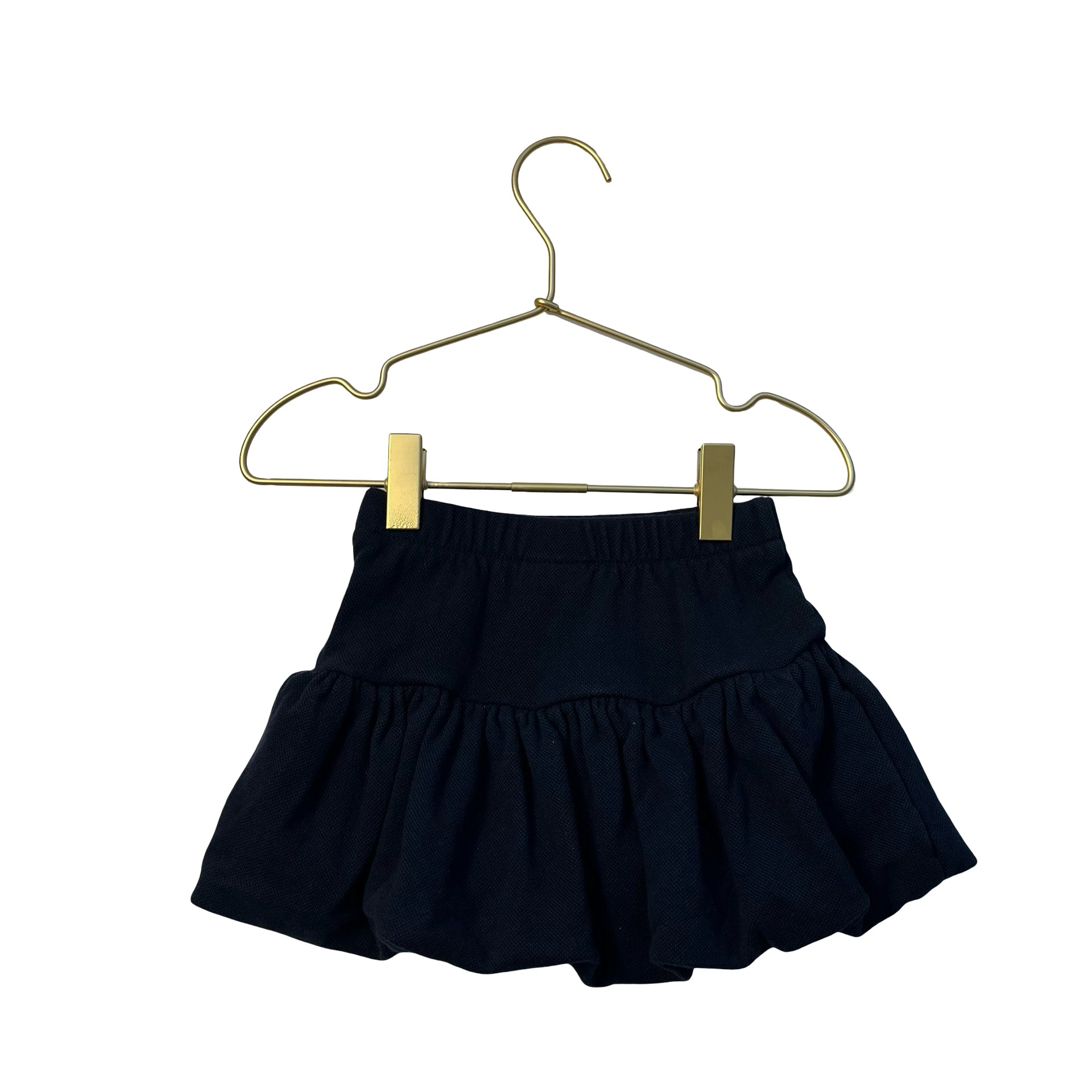 Zara Navy Bubble-Hem Skirt - Size 4