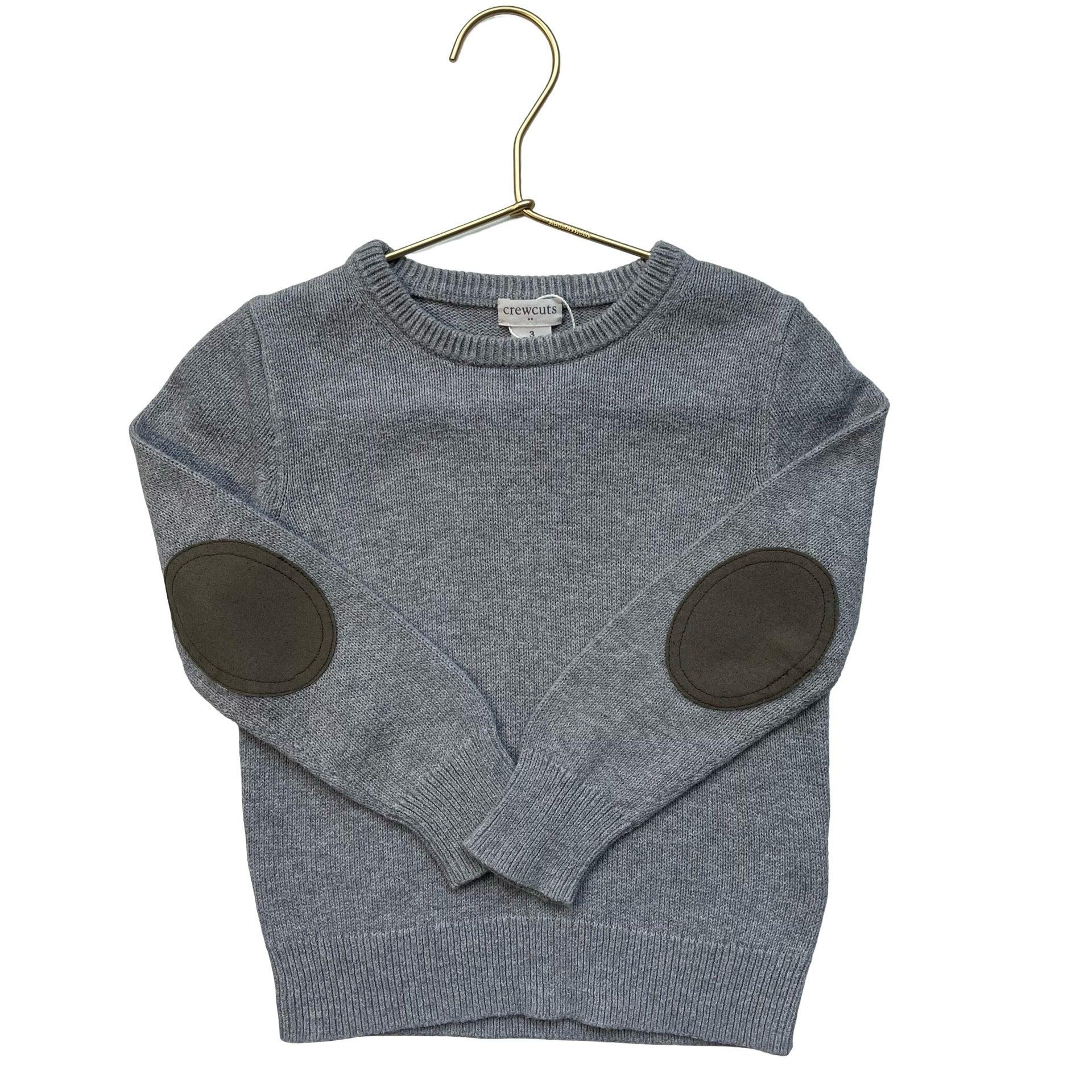 Crewcuts Gray Elbow Patch Sweater - Size 3