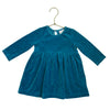 Hanna Andersson Teal Velvet Dress - Size 12-18 Mo