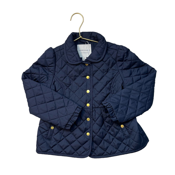 Janie and Jack Navy Quilted Jacket - Size 5-6
