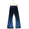 Old Navy Blue & Silver Velour Ribbed Flare Pants - Size S 6-7