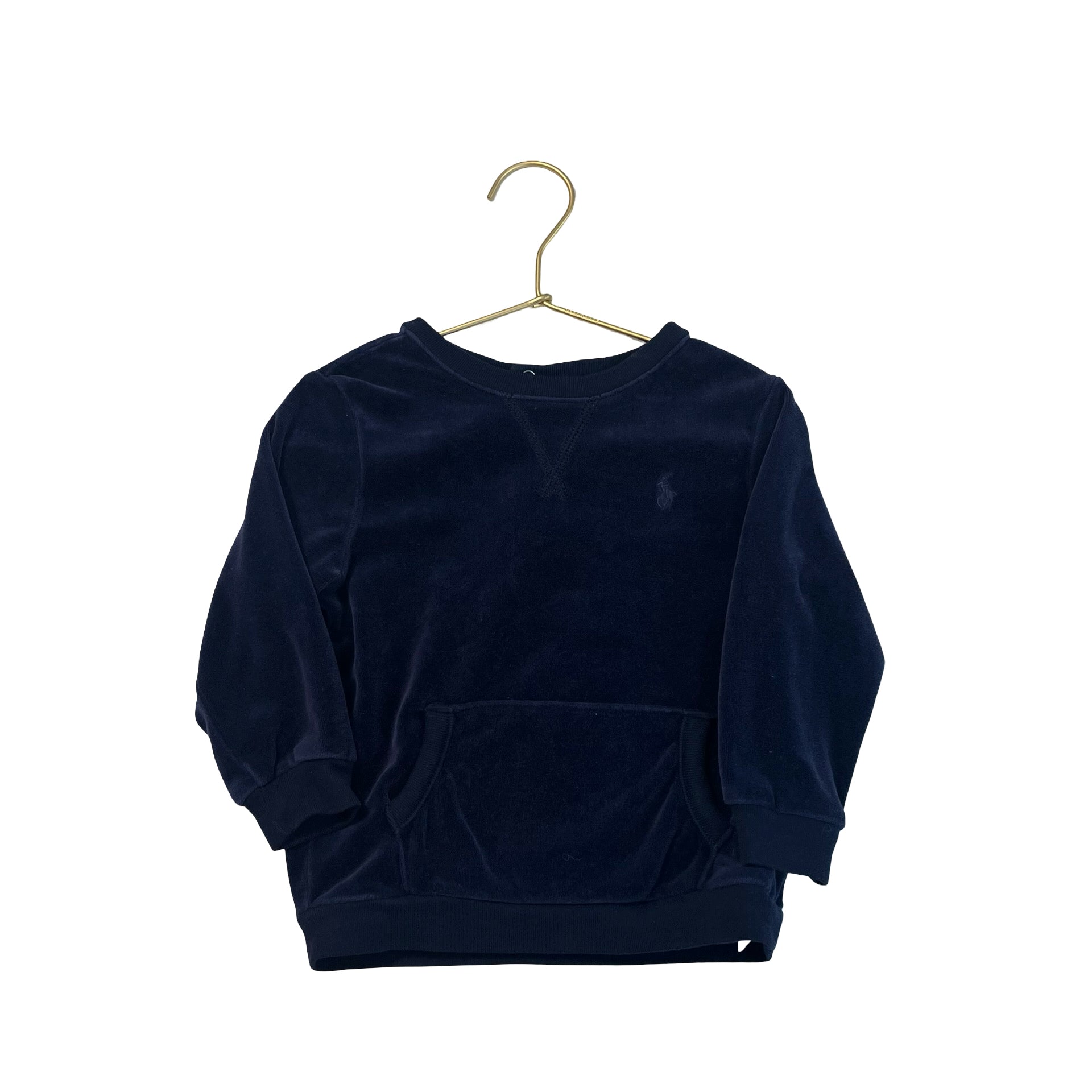 Ralph Lauren Navy Velour Top - Size 24 Mo