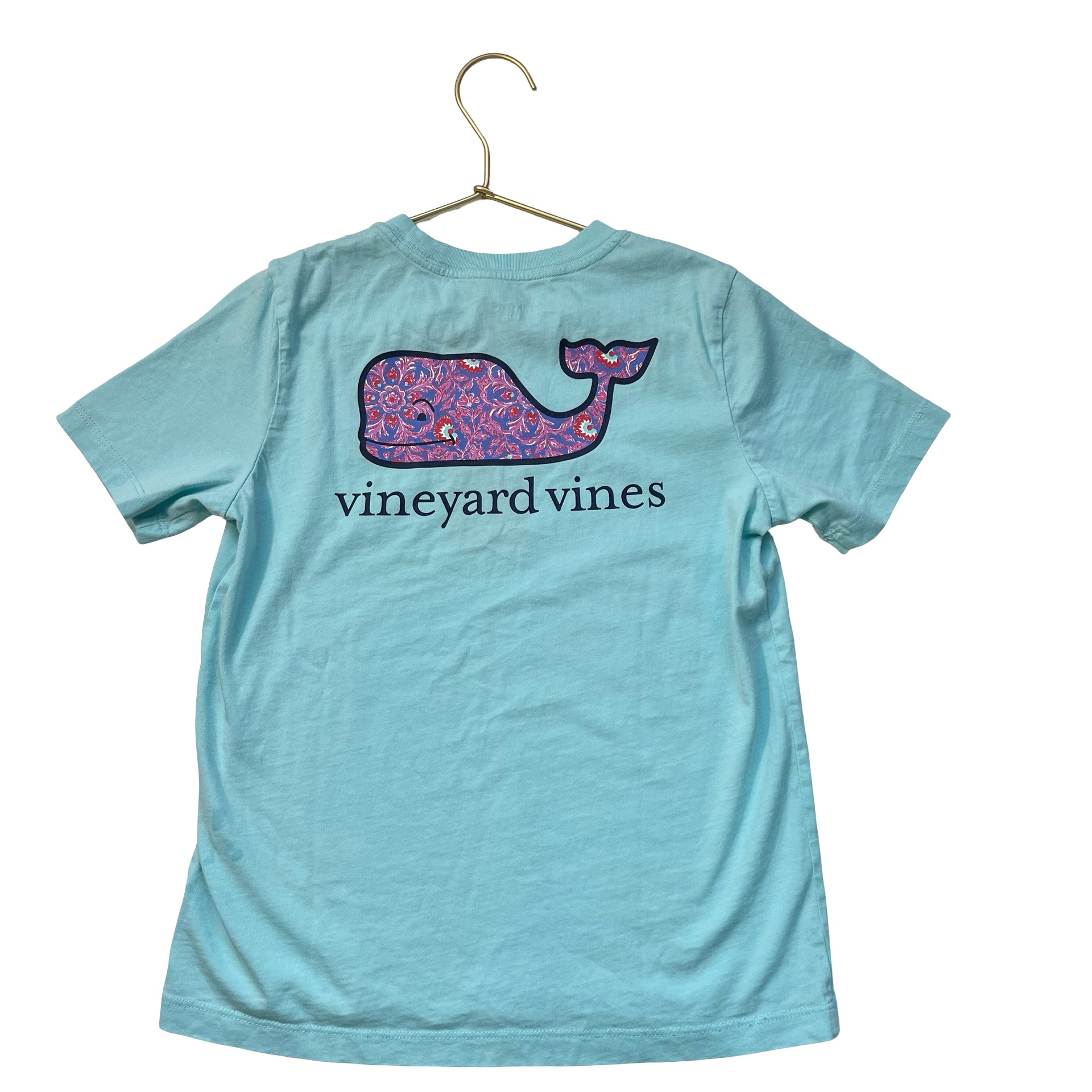 Vineyard Vines Light Blue Whale T-Shirt - Size 7