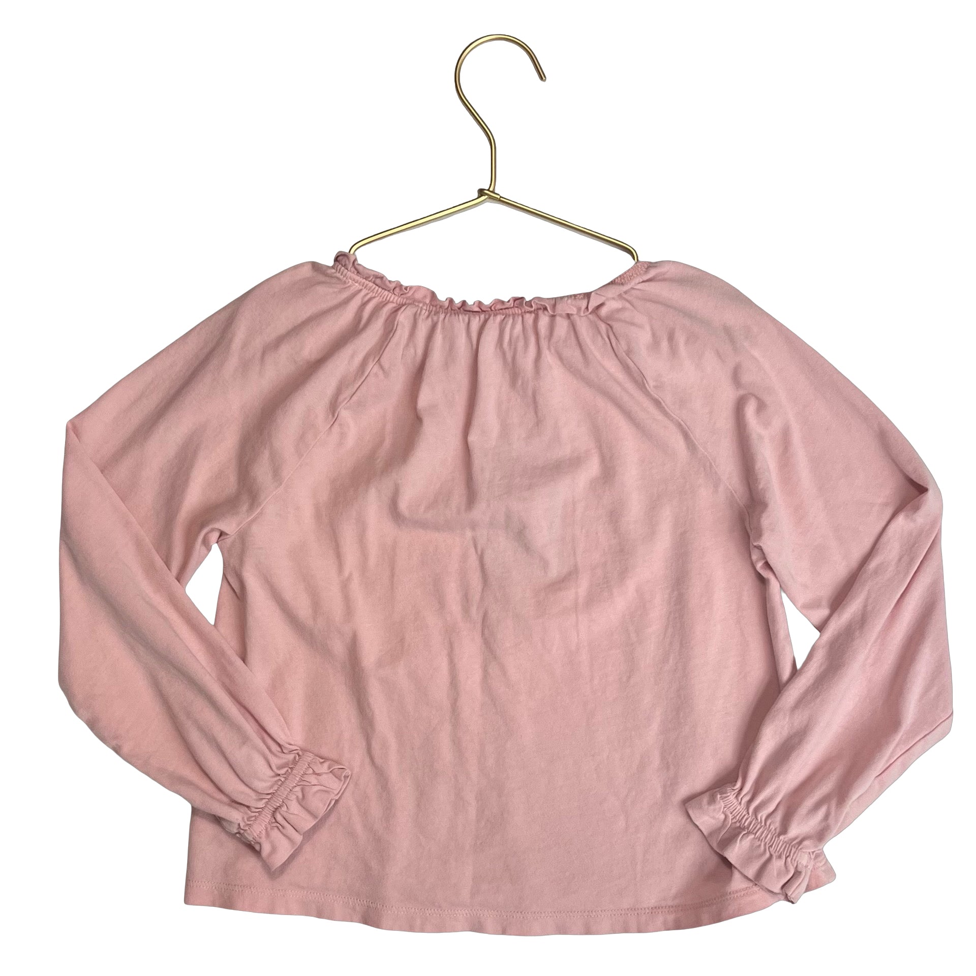 Crewcuts Light Pink Ruffle Trim Long Sleeve Shirt - Size S (6/7)