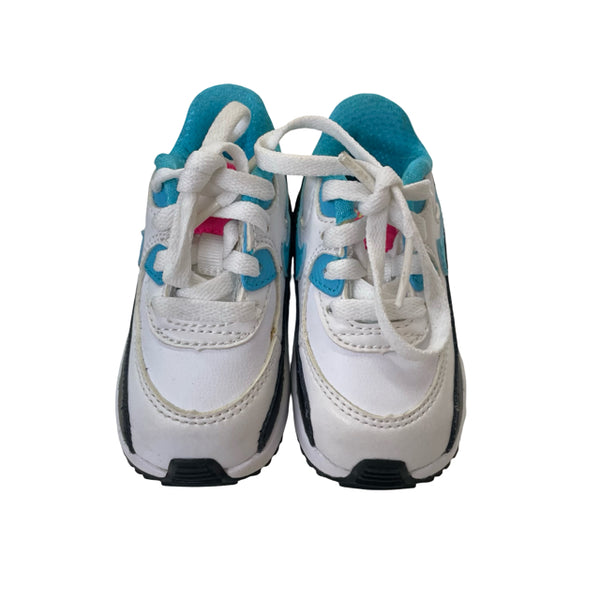 Nike Air Max White, Aqua, Pink, Black Sneakers - Size 4C