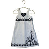 Gymboree White & Navy Embroidered Dress - Size 3