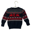 Ralph Lauren Black, Red, White Cotton 'RL' Reindeer Sweater - Size 24 Mo