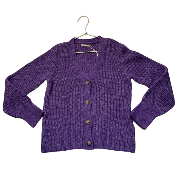 Only Purple V-Neck Cardigan Sweater - Size 9-10Y
