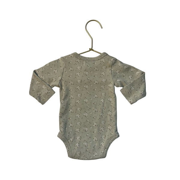 Jamie Kay Sage Green Floral Onesie Bodysuit - Size 0-3 Mo