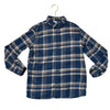 Gap Kids Blue, Ivory, Tan Plaid Flannel Button Down Shirt - Size M 8