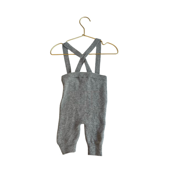 Jacadi Gray Cashmere-Wool Overall Pants - Size 6 Mo