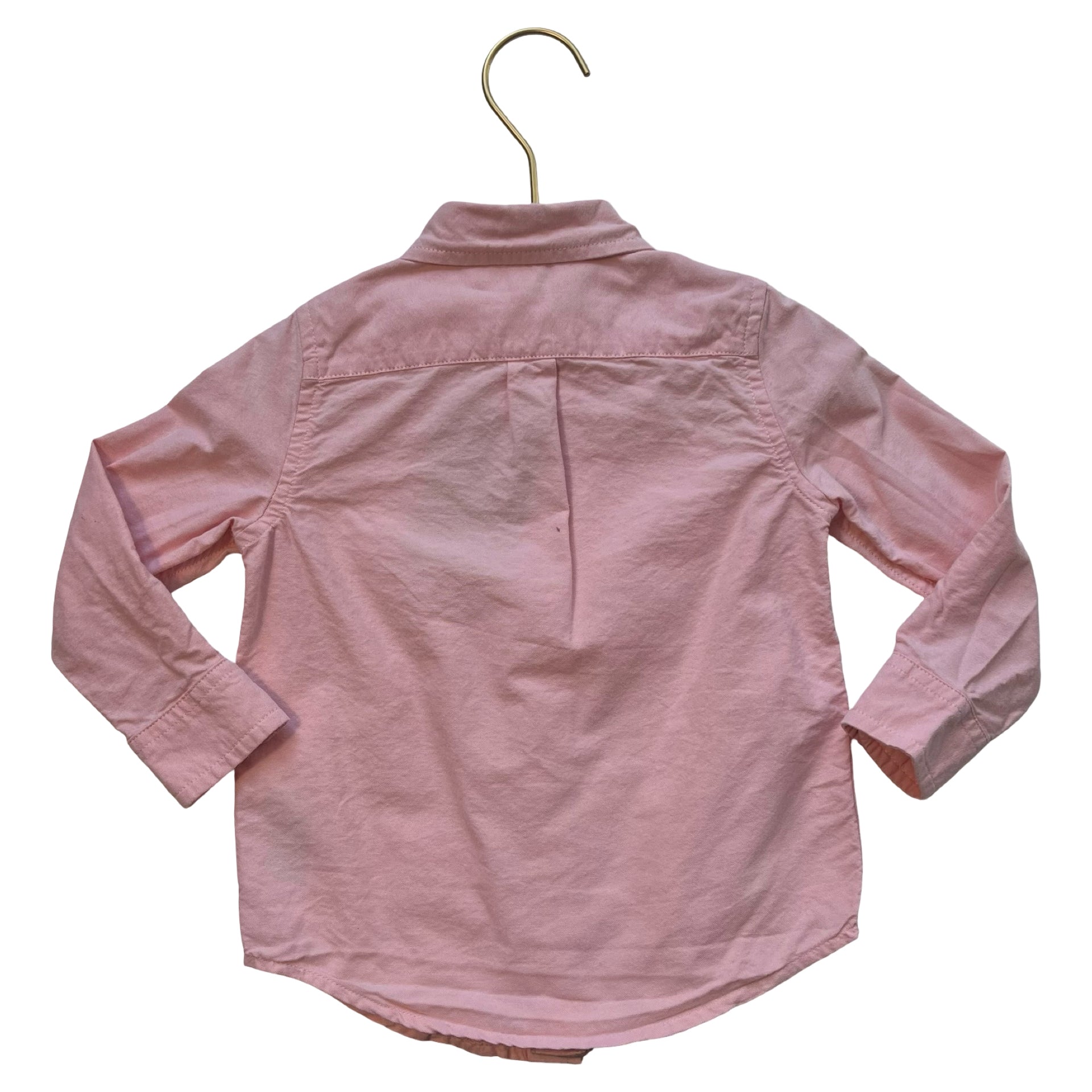 Janie and Jack Peach Oxford Cloth Button Down Shirt - Size 18-24 Mo