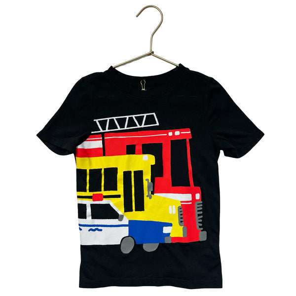 Old Navy Black Fire Truck T-Shirt - Size 5T