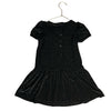 Janie and Jack Black Velvet & Metallic Gold Dot Dress - Size 4