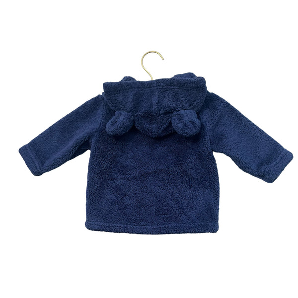 Hanna Andersson Navy Sherpa Hooded Jacket - Size 6-12 Mo
