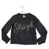 Carter's Dark Gray & Silver Tinsel 'Sleigh' Sweater - Size 7