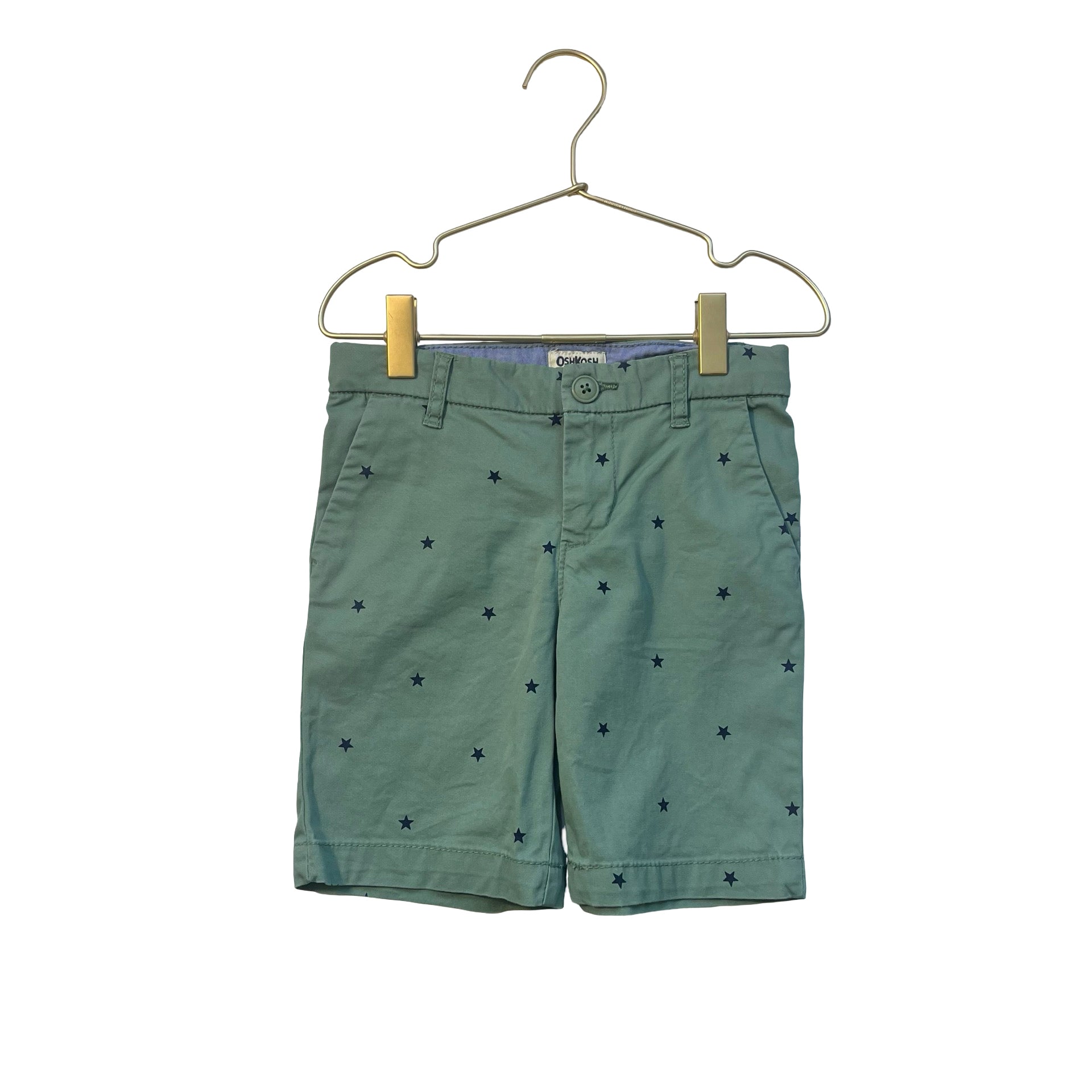 OshKosh Green & Navy Star Shorts - Size 6