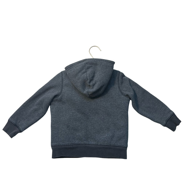 Primary Sherpa-Lined Dark Gray Hooded Sweatshirt - Size 2-3