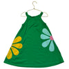 Hanna Andersson Green Flower Applique Dress - Size 6-7