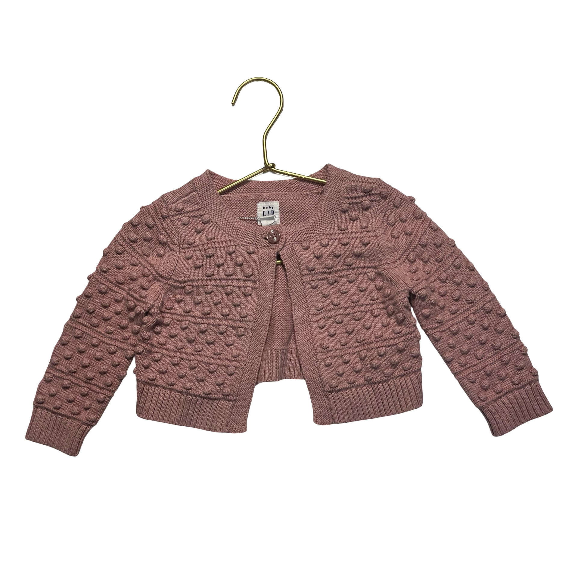 Baby Gap Dusty Pink Cotton Cardigan Sweater - Size 6-12 Mo