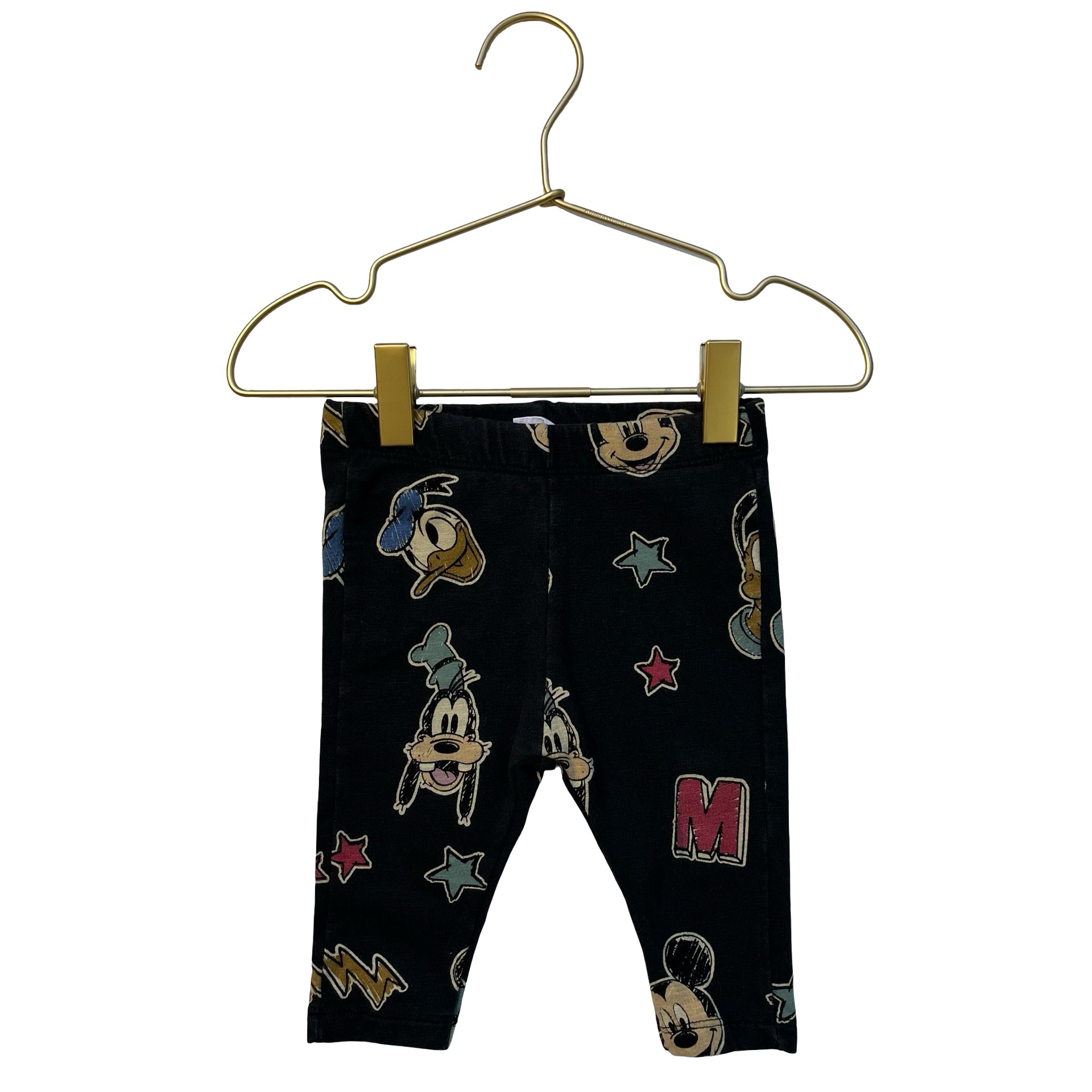 Zara x Disney Black Character Print Pants - Size 3-6 Mo