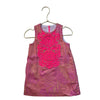 Crewcuts Pink & Peach Tropical Print Embroidered Shift Dress - Size 2
