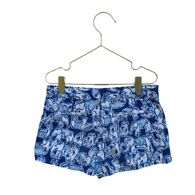 Lilly Pulitzer Blue Elephant Print Shorts - Size 10