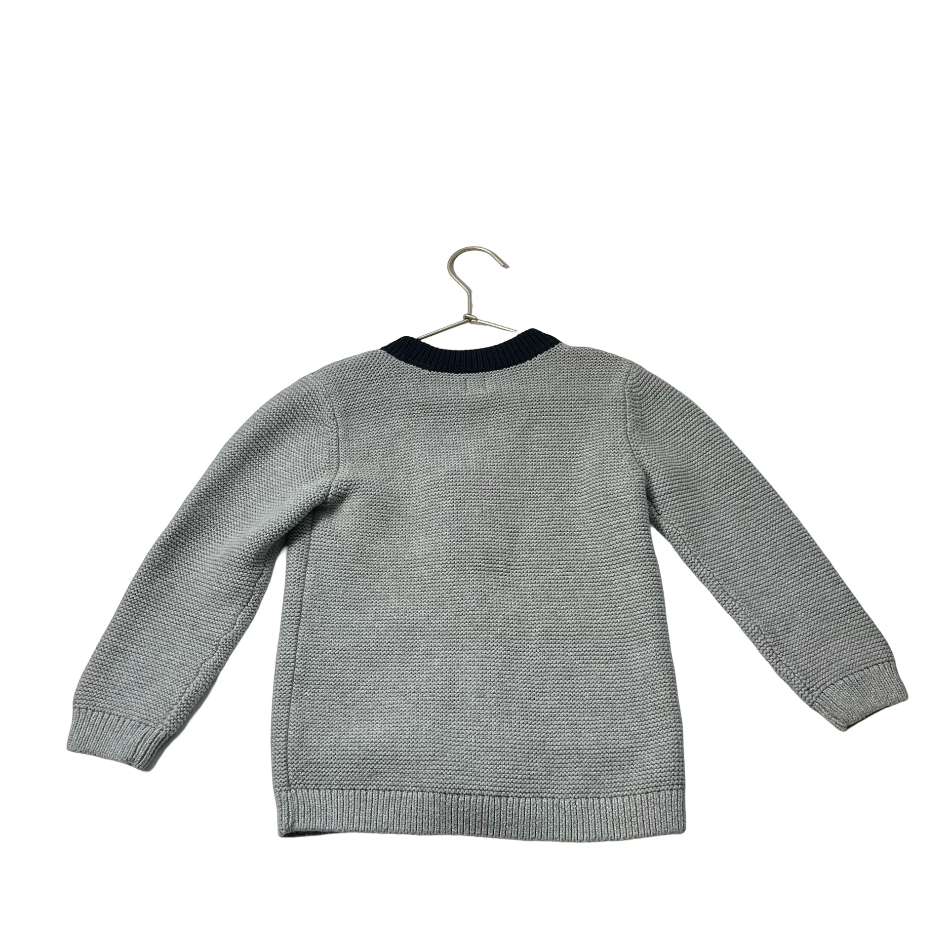 Tea Gray, Navy, Blue V-Neck Cardigan - Size S 4-5