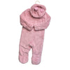 North Face Pink Sherpa Hooded One-Piece - Size 12-18 Mo