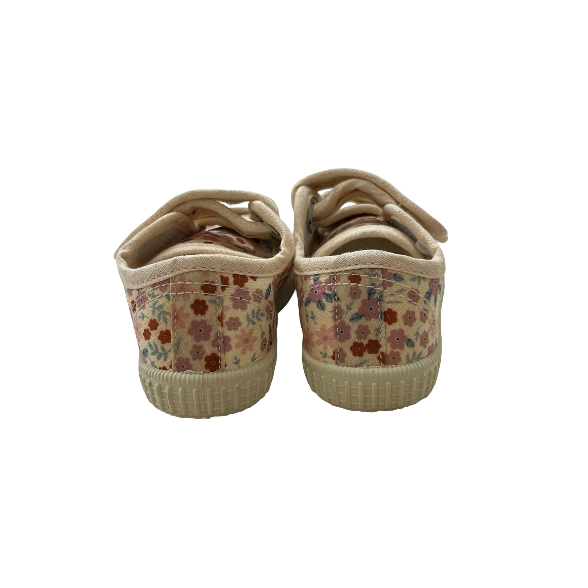 Blush Floral Velcro Sneakers - Size 22 (6)