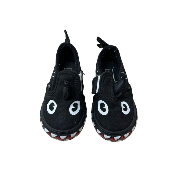 Vans x Shark Week Black Slip-On Sneakers - Size 5.5