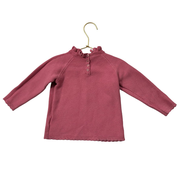 Bonpoint Pink Cotton Sweater - Size 2