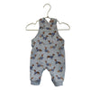 Baby Boden Gray Dachshund Dog Print Overall - Size 3-6 Mo