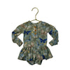 Posh Peanut Sage Green Butterfly Print Henley Bodysuit Dress - Size 0-3 Mo