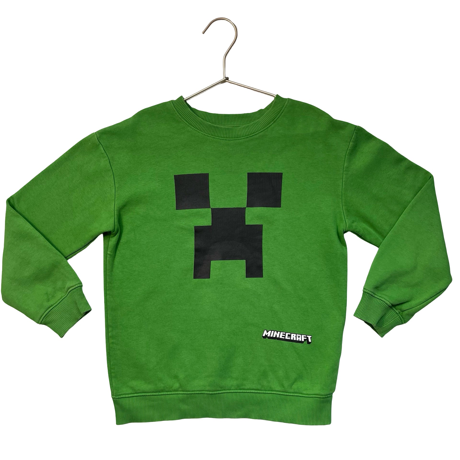 H&M Green Minecraft Sweatshirt - Size 6-7