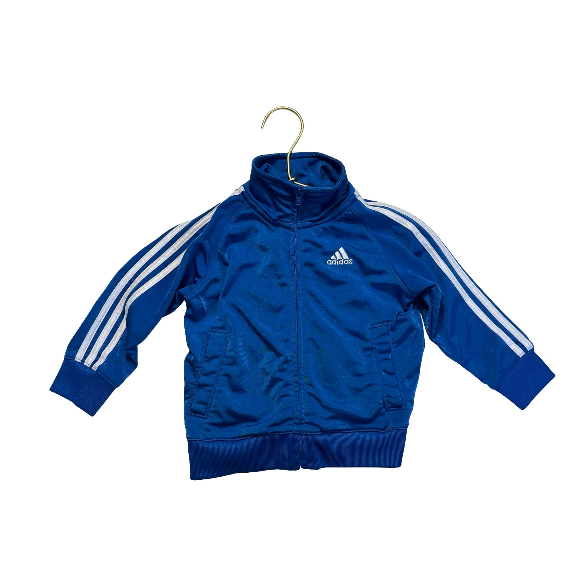 Adidas Blue & White Athletic Track Jacket - Size 18 Mo