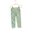 Janie and Jack Yellow, Green, Blue Floral Leggings - Size 3