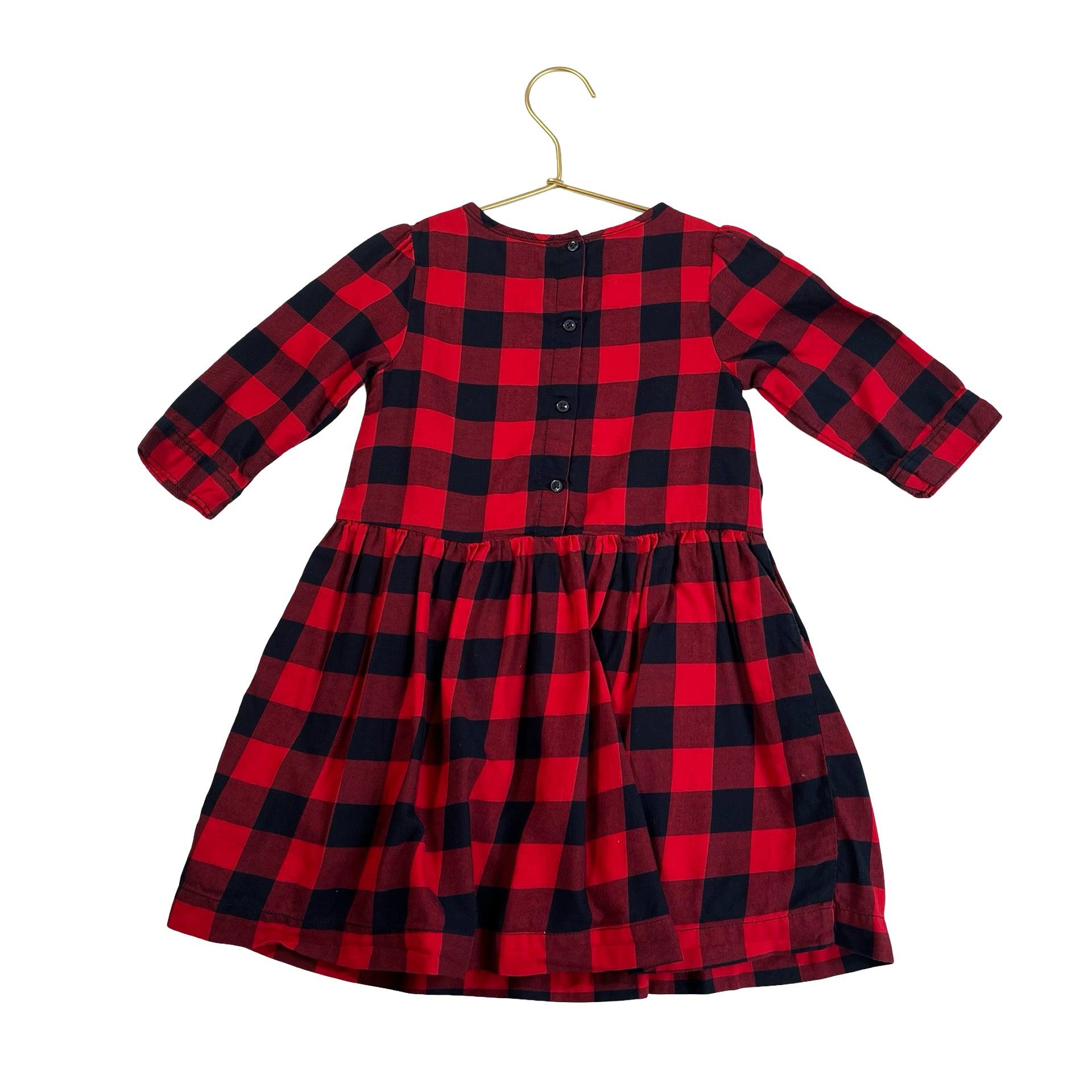 Baby Gap Red & Navy Check Dress - Size 4